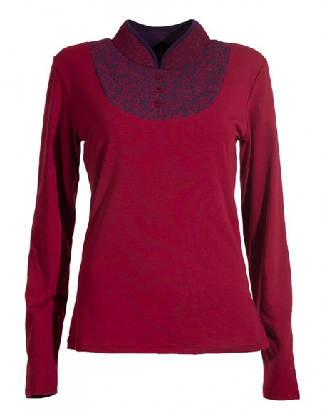 Tee shirt manches longues effet plastron
