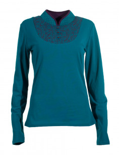 Tee shirt manches longues effet plastron 2