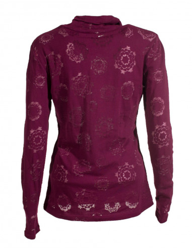 Tee shirt manches longues effet dévoré