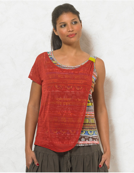 Knitted cotton tee shirt