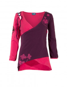 Tee shirt ethnique manches 3/4 2