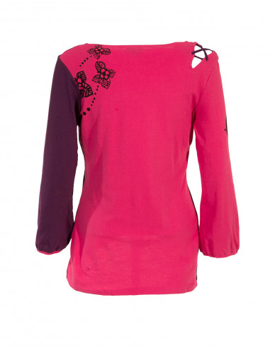 Tee shirt ethnique manches 3/4