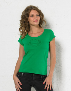 Cotton tee-shirt with short sleeves abysse