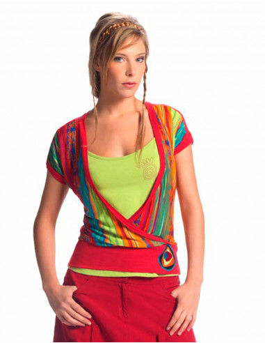 Knitted rayon tee shirt