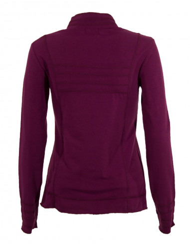 Tee-shirt sous pull uni manches longues col cheminee