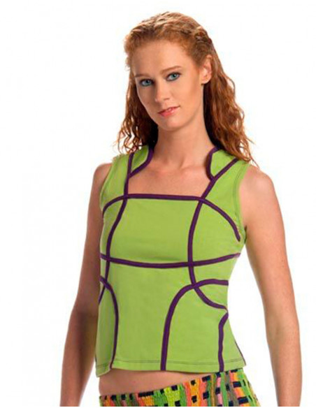 Sleeveles knitted tee shirt