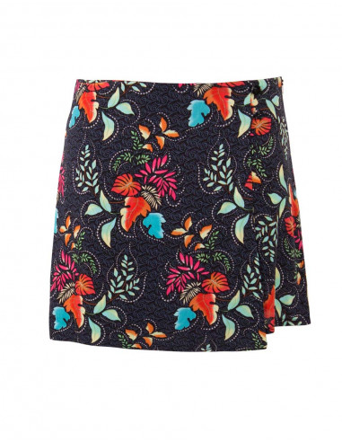 Short Viscose Panneau Devant Imprime Gra