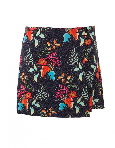 Short Viscose Panneau Devant Imprime Gra