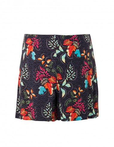 Short Viscose Panneau Devant Imprime Gra