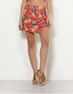 Short Viscose Panneau Devant Imprime Tut