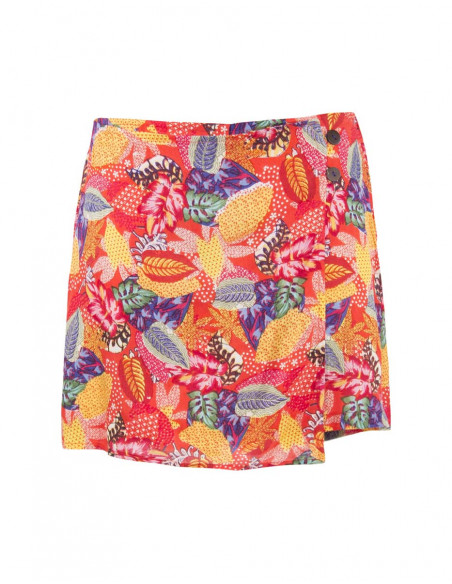 Short Viscose Panneau Devant Imprime Tut
