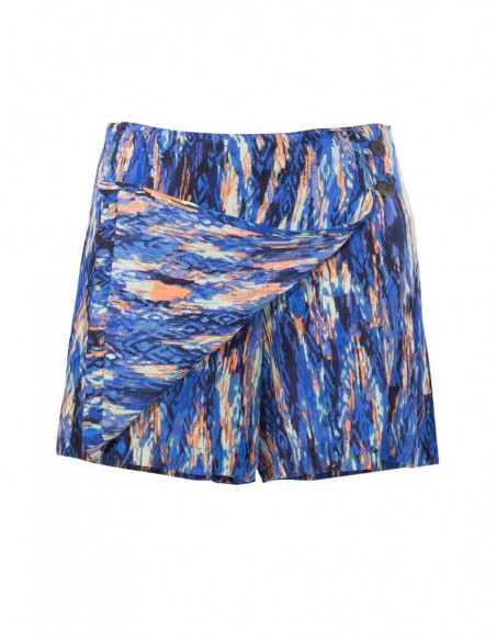 Short Viscose Panneau Devant Imprime Pan