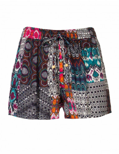 Short Viscose Imprime Patch Ikat
