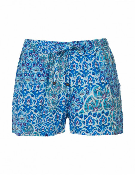 Rayon short with funny print