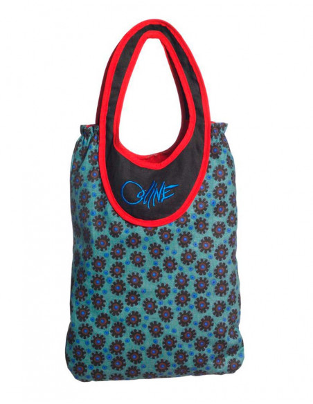 Sac coton canevas brodé imprimé Coline