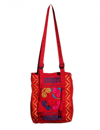 Sac à main coton brodé