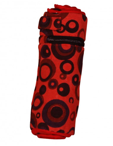 Cotton canvas pencil case bubbles printed