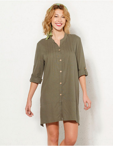 DRESS 55% LINEN 45% VISCOSE ML