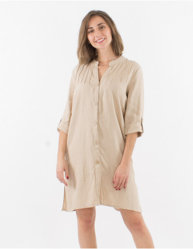 DRESS 55% LINEN 45% VISCOSE ML