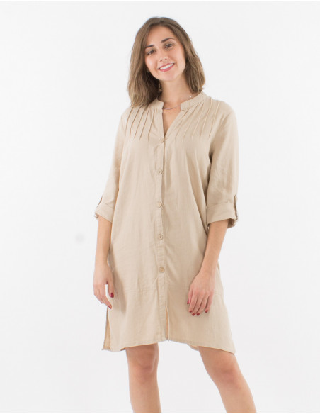 DRESS 55% LINEN 45% VISCOSE ML
