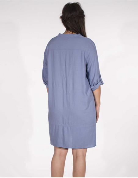 DRESS 55% LINEN 45% VISCOSE ML