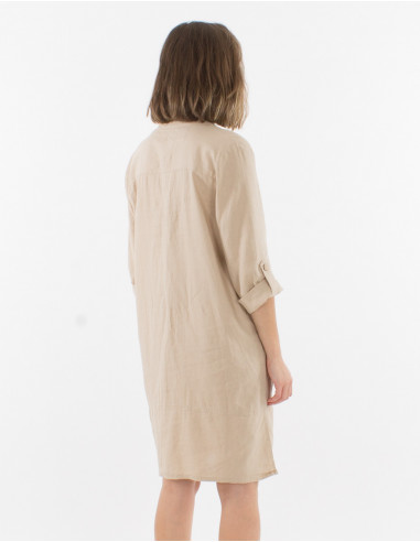 DRESS 55% LINEN 45% VISCOSE ML
