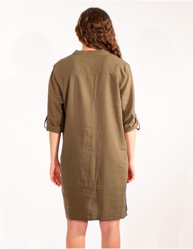 DRESS 55% LINEN 45% VISCOSE ML