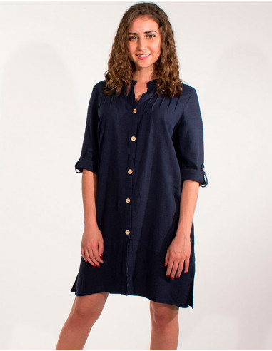 DRESS 55% LINEN 45% VISCOSE ML