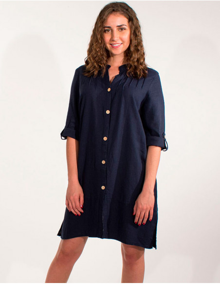 DRESS 55% LINEN 45% VISCOSE ML