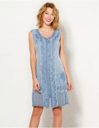 Sleeveless Viscose Sw Dress