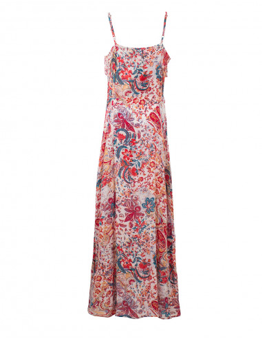 Robe Longue Viscose Bretelles Imprime Ro
