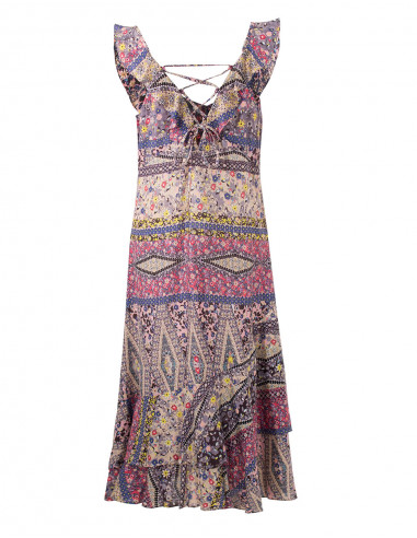 Robe Viscose Sans Manches Imprime Jane