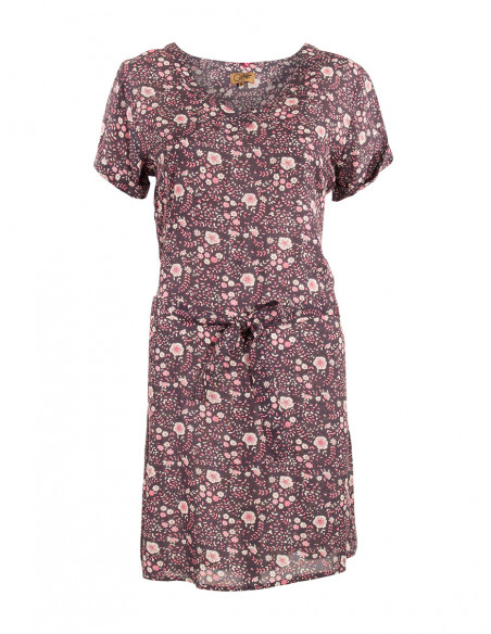 Robe Viscose Manches Courtes Imp Indiana
