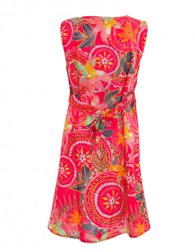 Robe Coton Sans Manches Imprime Monaco