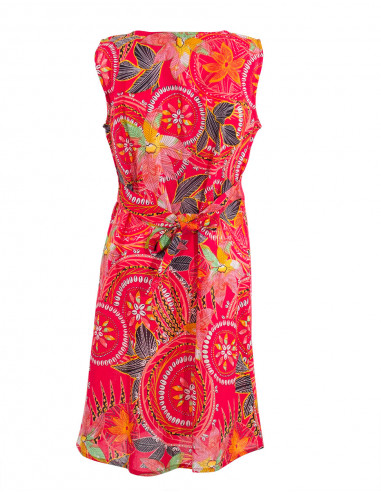 Robe Coton Sans Manches Imprime Monaco