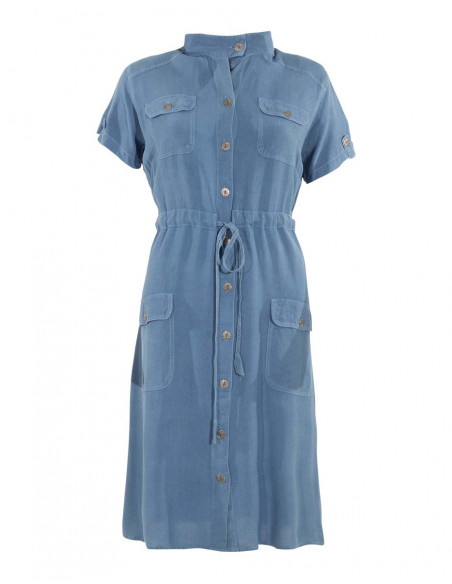 Robe Viscose Sw Avec Poches Manches Cour