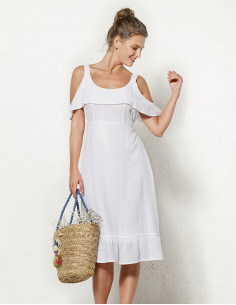 Robe Crepe De Coton Doublee...
