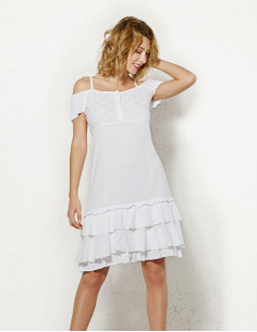 Robe Crepe De Coton Doublee...
