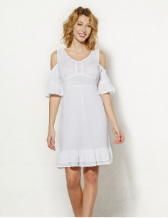 Robe Crepe De Coton Doublee...