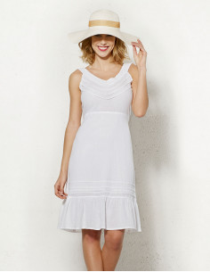 Robe Crepe De Coton Doublee...