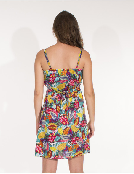 Tutti Fru Printed Viscose Strapless Dress