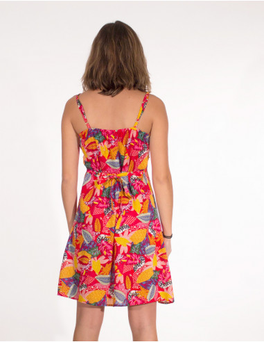 Tutti Fru Printed Viscose Strapless Dress