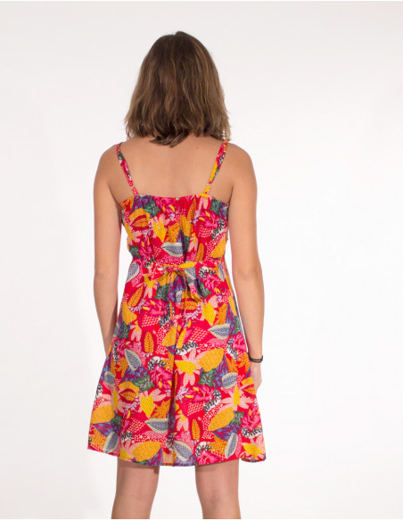 Tutti Fru Printed Viscose Strapless Dress