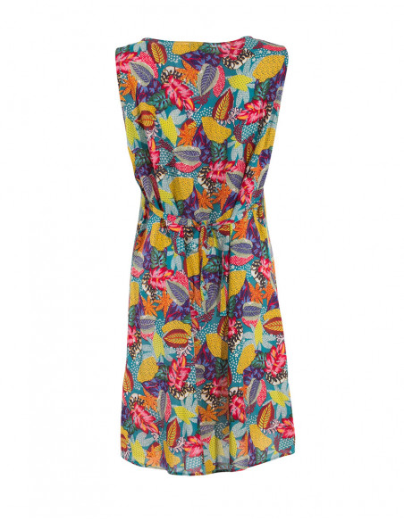 Robe Viscose Sans Manches Imprime Tutti