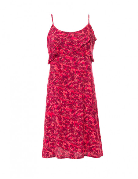 Robe Viscose Bretelles Imprime Canaries