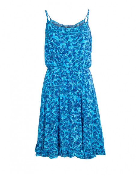 Canaries Printed Strapless Viscose Dress