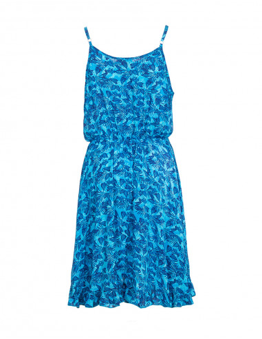 Canaries Printed Strapless Viscose Dress