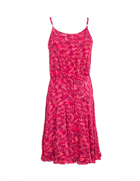 Canaries Printed Strapless Viscose Dress