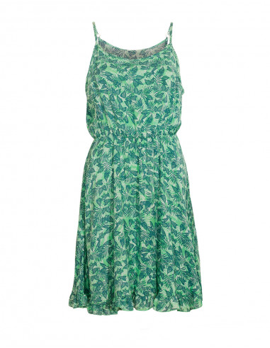 Canaries Printed Strapless Viscose Dress