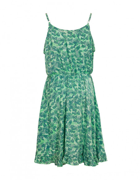 Canaries Printed Strapless Viscose Dress